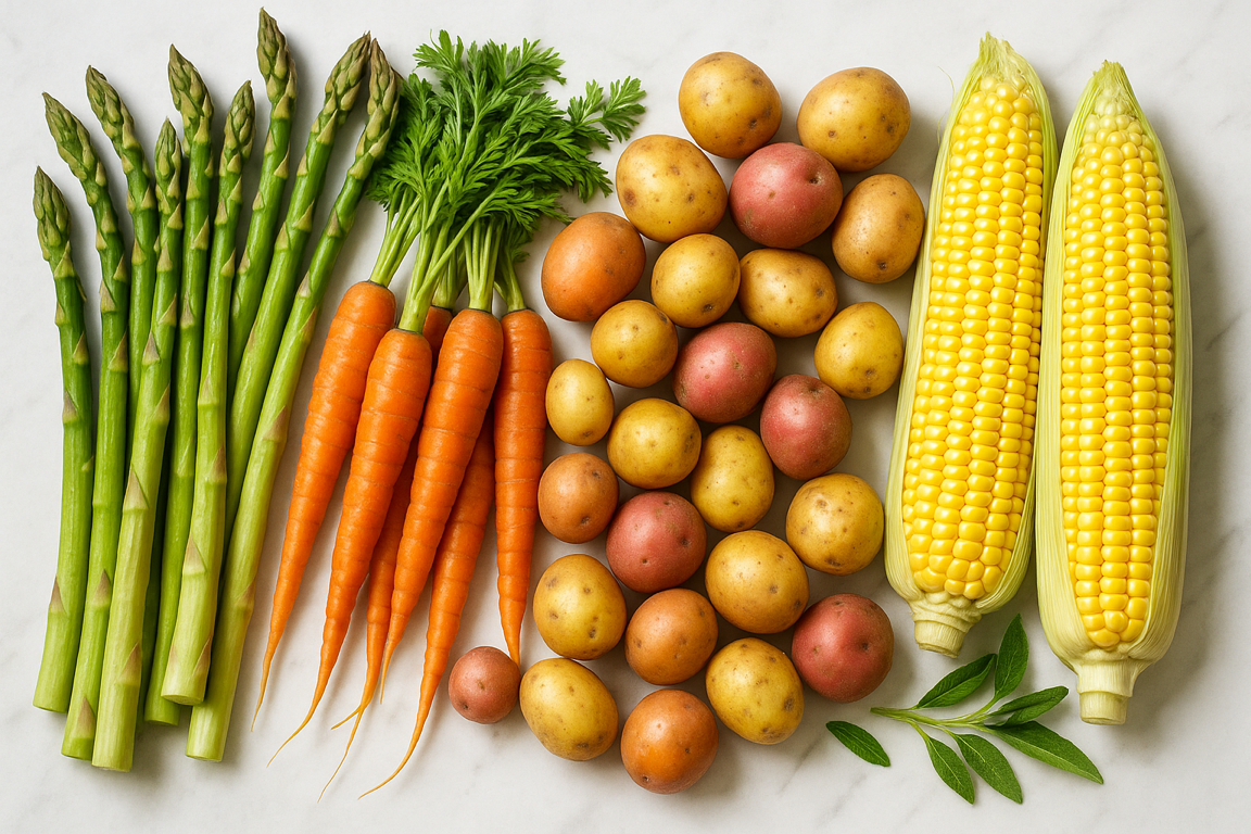 Veggies ingredients and dishes