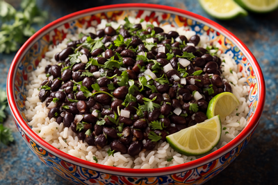 Cuban-Style Black Beans with Sofrito and Rice