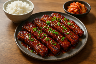 Korean BBQ Short Ribs with Gochujang Glaze