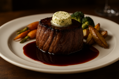 Classic Filet Mignon with Red Wine Reduction