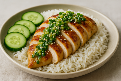 Ginger-Scallion Chicken with Sesame
