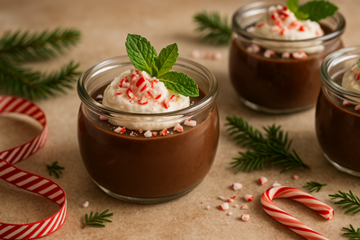 Peppermint Chocolate Pots de Crème