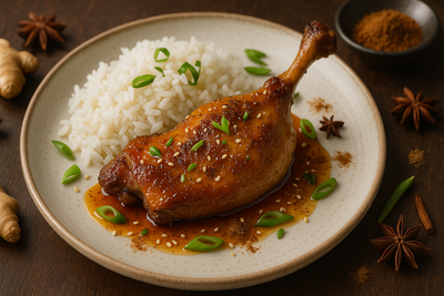 Orange-Glazed Duck Confit with Five-Spice and Ginger