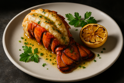 Classic Garlic Butter Lobster Tail with Lemon