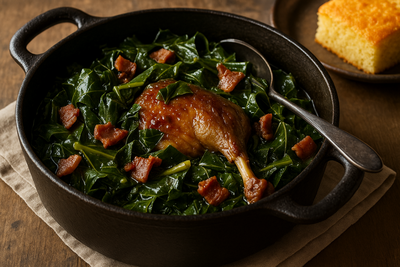 Southern-Style Collard Greens with Smoked Bacon